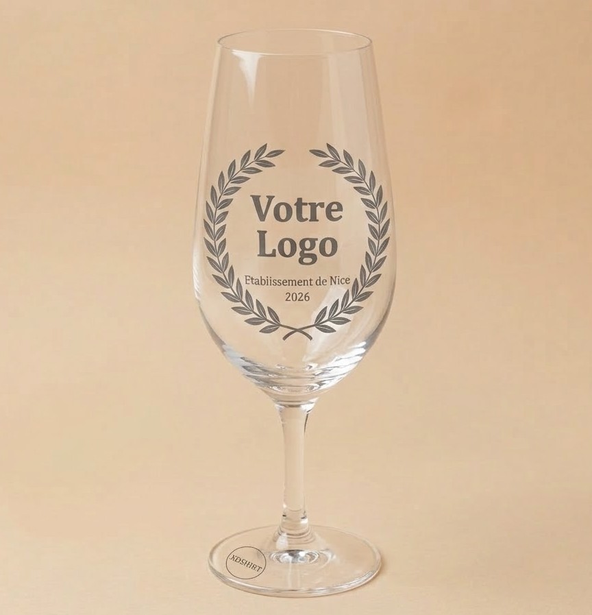 Verre à champagne gravé